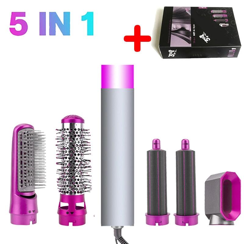 2 in 1 Hair Blower Brush Auto Curler - Accessory Monk