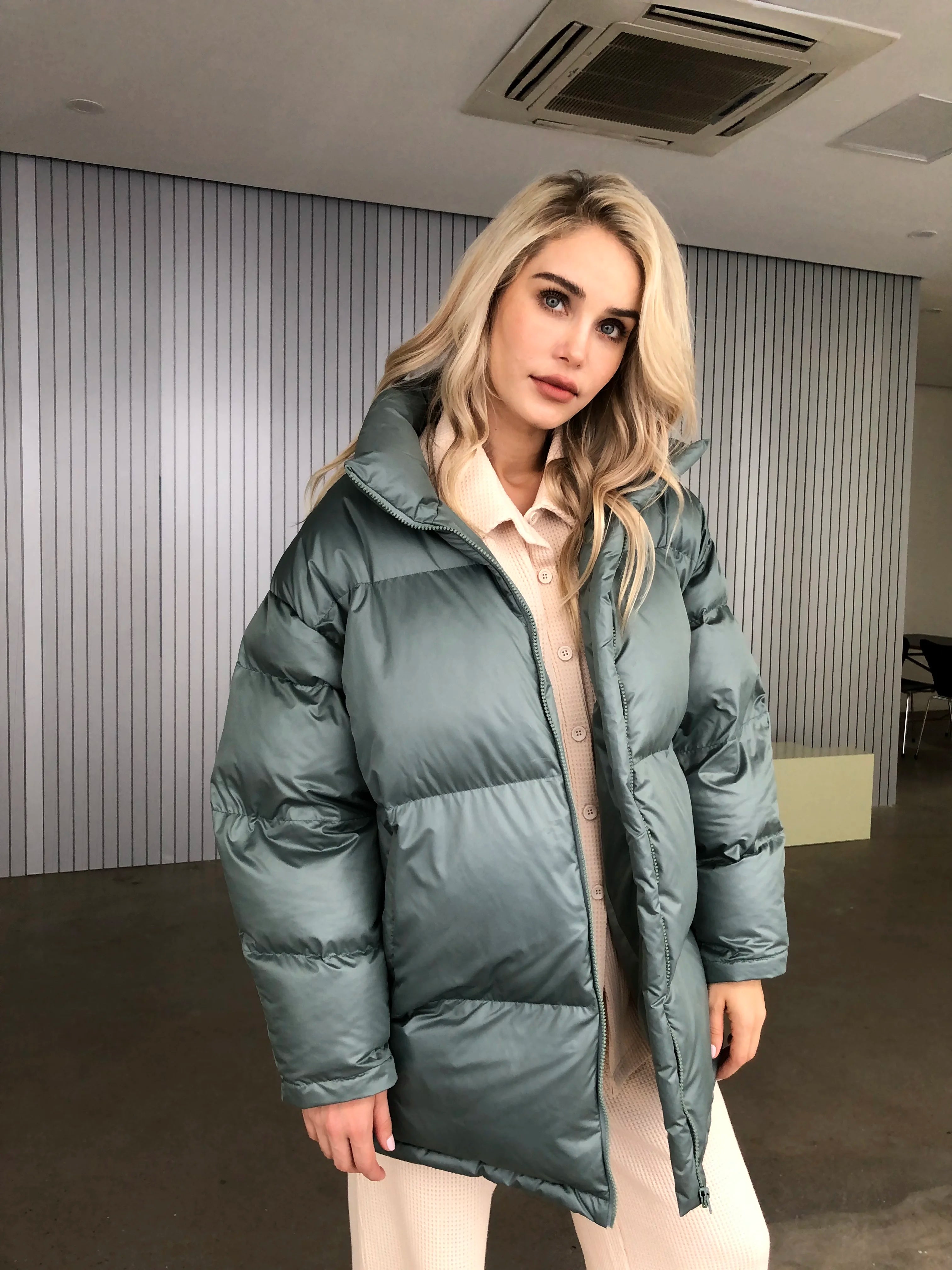 Ladies Thick Warm Fluff Parka Jacket - Accessory Monk