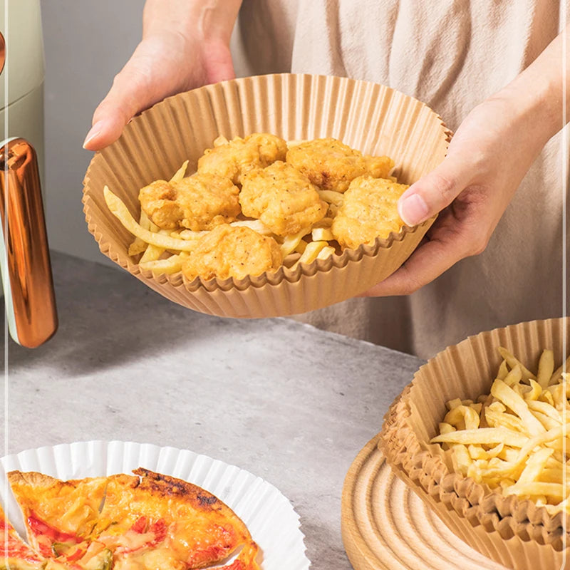 100/50/30PCS Disposable Air Fryer Paper Trays - Accessory Monk