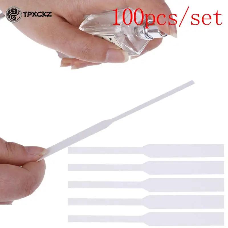 100pcs/pack White Perfume Essential Oils Test Paper - Accessory Monk