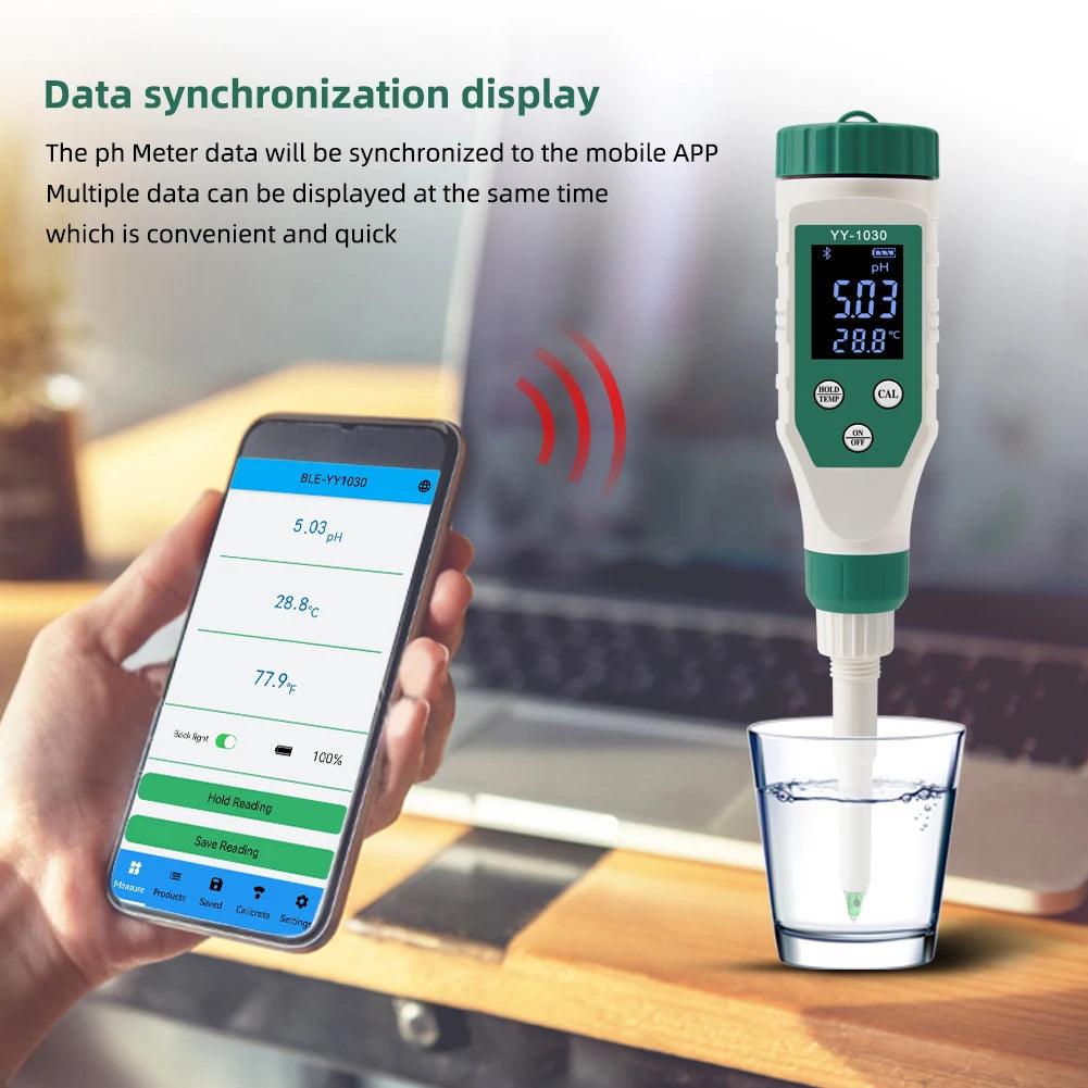 Digital Bluetooth Food PH Meter 0.00~14.00 High Accuracy - Accessory Monk