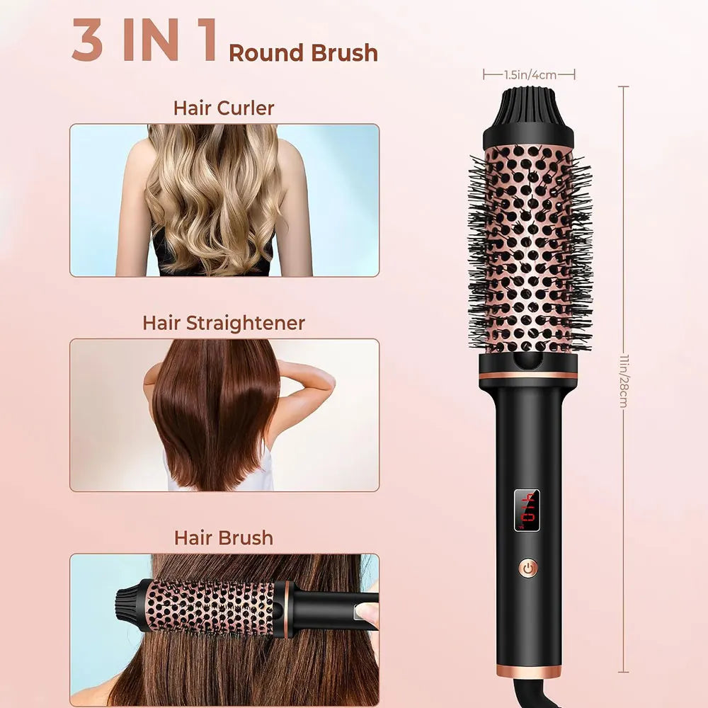 1.5 Inch Heated Thermal Curling Brush - Accessory Monk