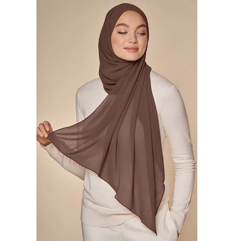 Chiffon Muslim Veil Jersey Hijabs - Accessory Monk