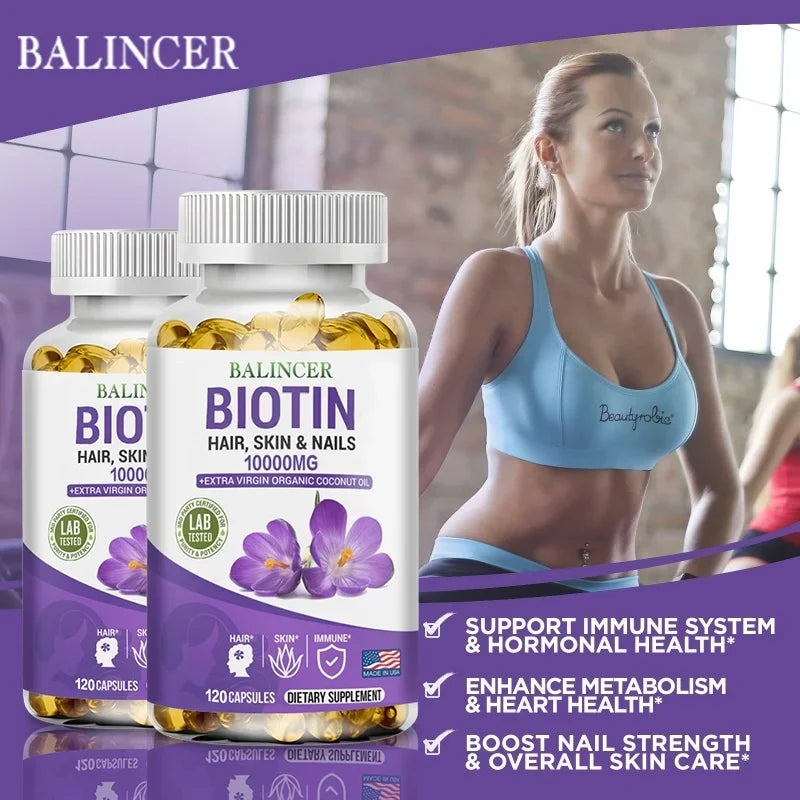 Biotin - For Immunity Boosts and Promotes Hair, Nail Growth. - Accessory Monk