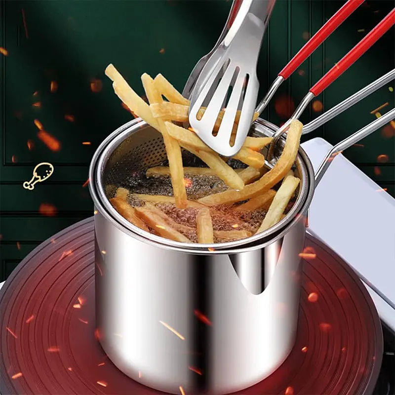 Stainless Steel Deep Fryer Pot - Accessory Monk