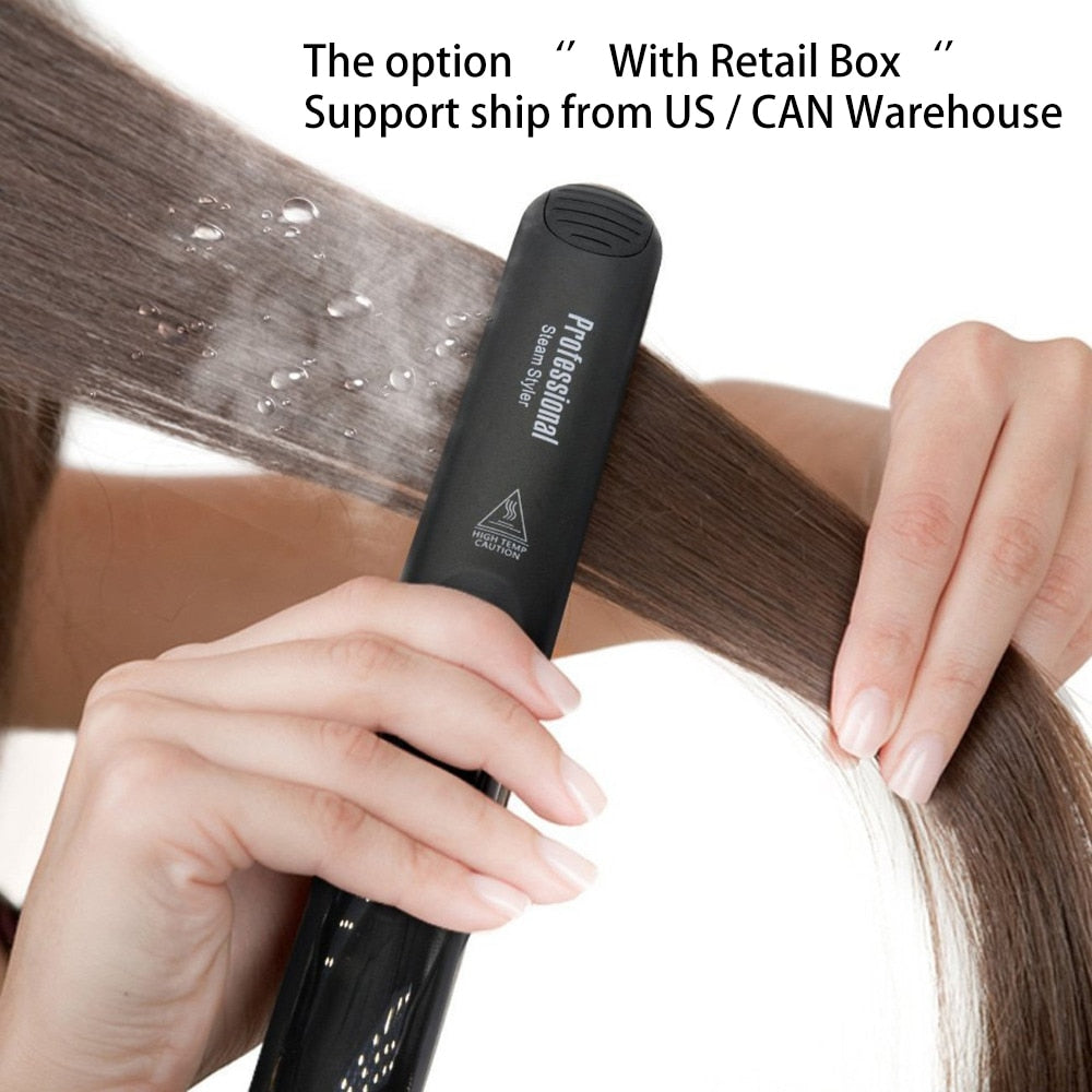 New Professional Steam Hair Straightener - Accessory Monk