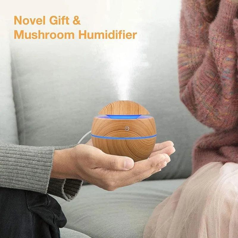 Aroma Diffuser Wood Ultrasonic 130ML Air Humidifier - Accessory Monk