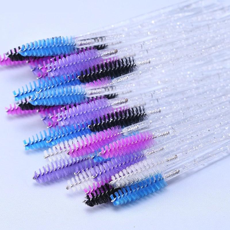 50Pcs Makeup Disposable Crystal Eyebrow Brushes - Accessory Monk