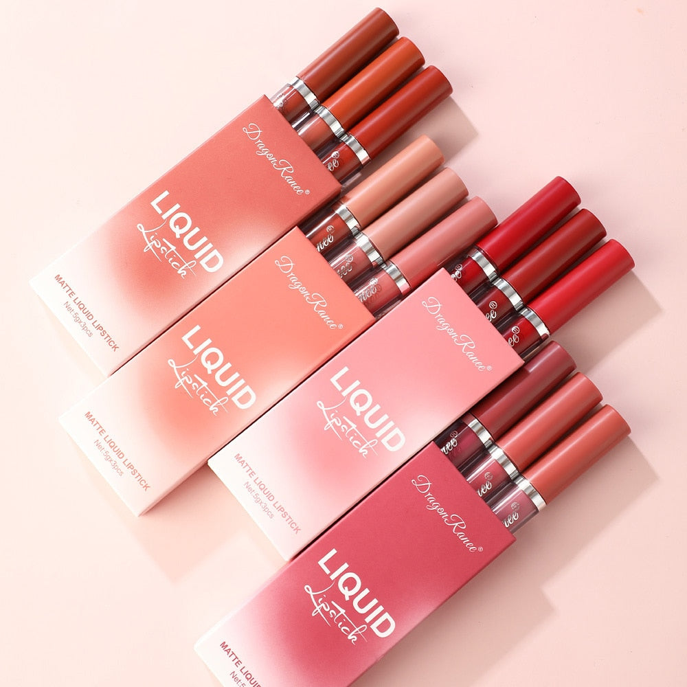 3pcs/box Liquid Lipstick Set - Accessory Monk