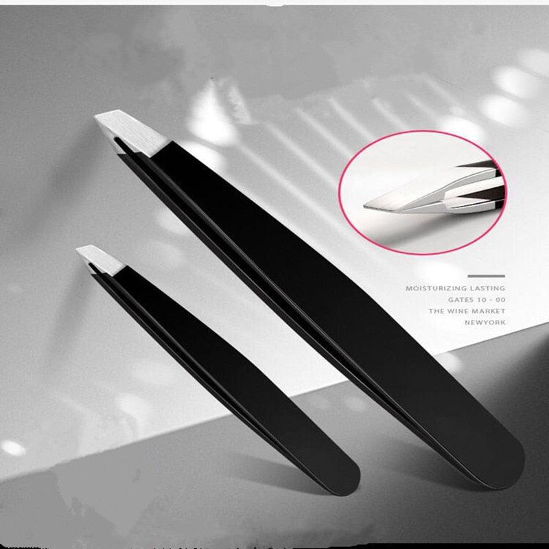 Stainless Steel Eyebrow Tweezers - Accessory Monk