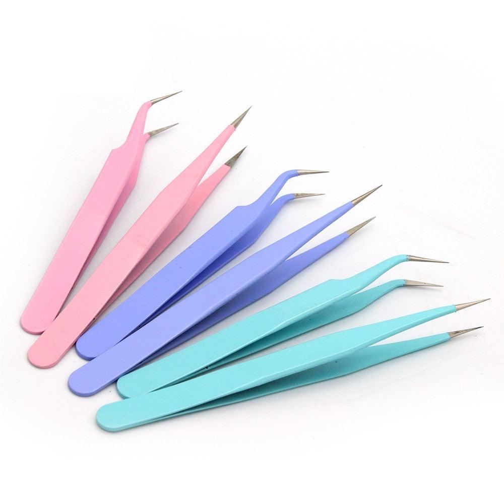 Stainless Steel False Eyelash Tweezer - Accessory Monk