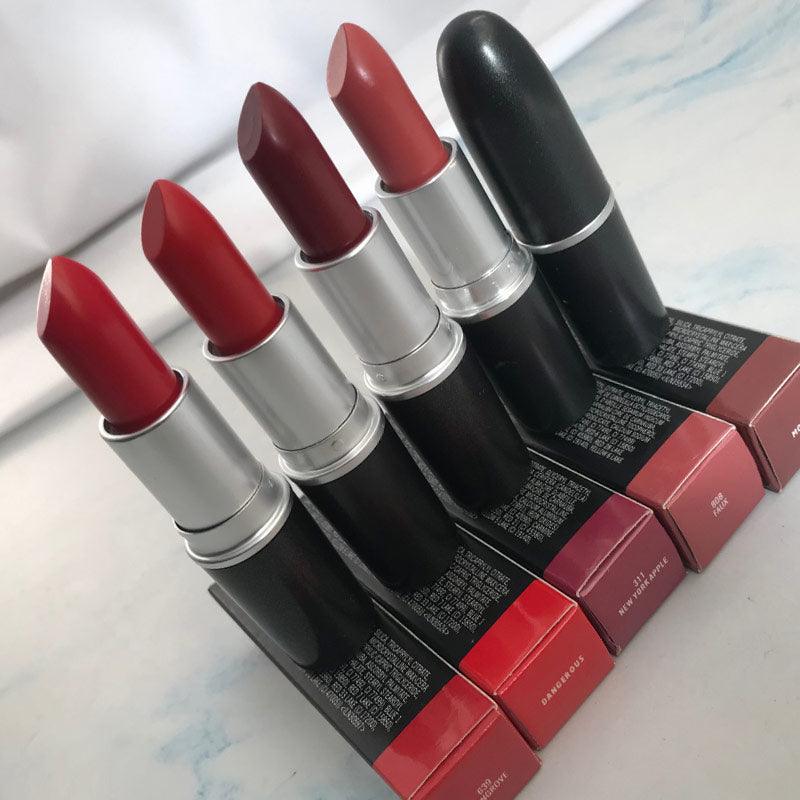 5 Pack Matte Red Waterproof Lipstick Set - Accessory Monk