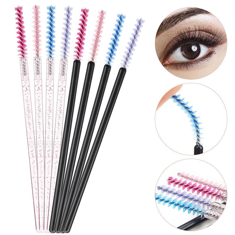 50Pcs Makeup Eyelash Brushes - Accessory Monk