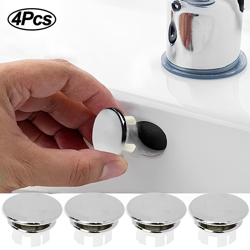 4Pcs Plastic Sink Hole Overflow Cover - Accessory Monk