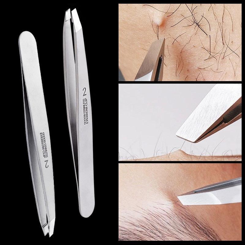 Stainless Steel Eyebrow Tweezer - Accessory Monk