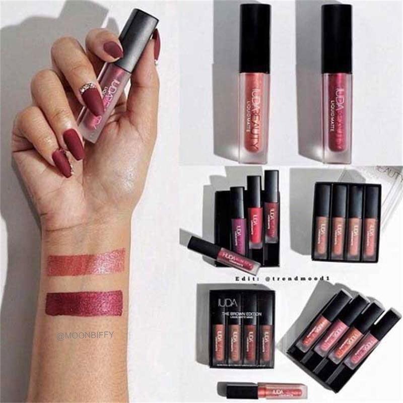 4pcs/set Lipgloss Mini Lip Glaze Set - Accessory Monk