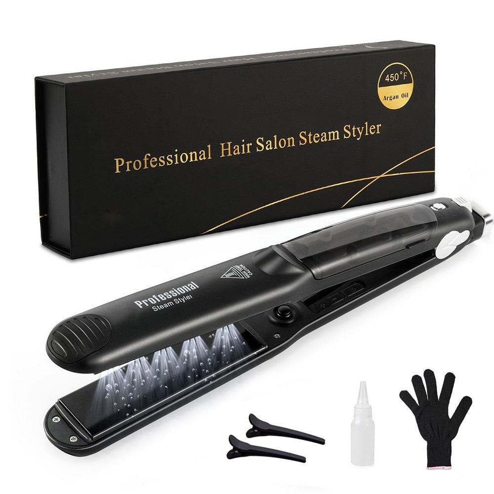 New Professional Steam Hair Straightener - Accessory Monk